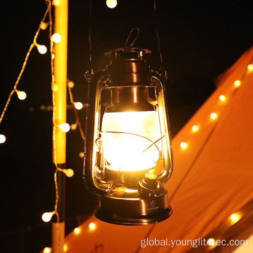 Outdoor Camping Light Aluminum Rechargeable Retro Classic Antique Kerosene Lantern Factory